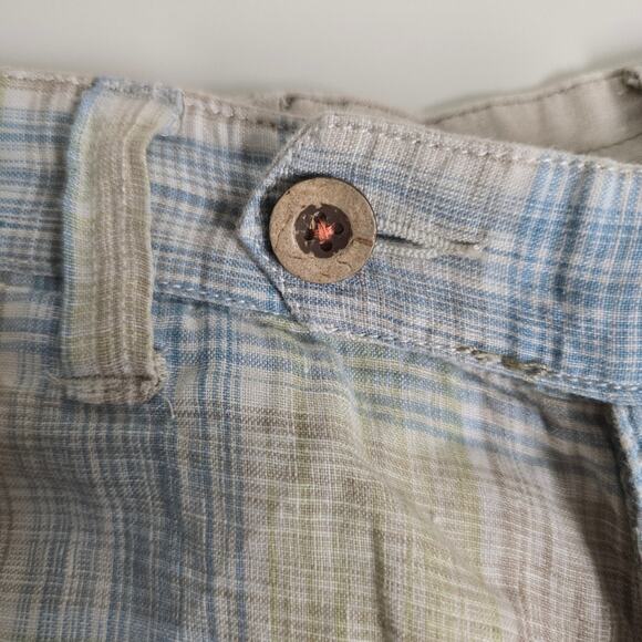 Tommy Bahama Relax Reversible Linen Shorts Size 36 – Plaid, Coastal Prep, 2-in-1 - Picture 7 of 16